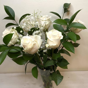 Bundle of 6 White Roses